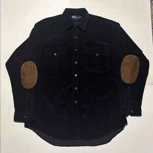 Polo by Ralph Lauren Black and Brown Casual Button Down Shirt